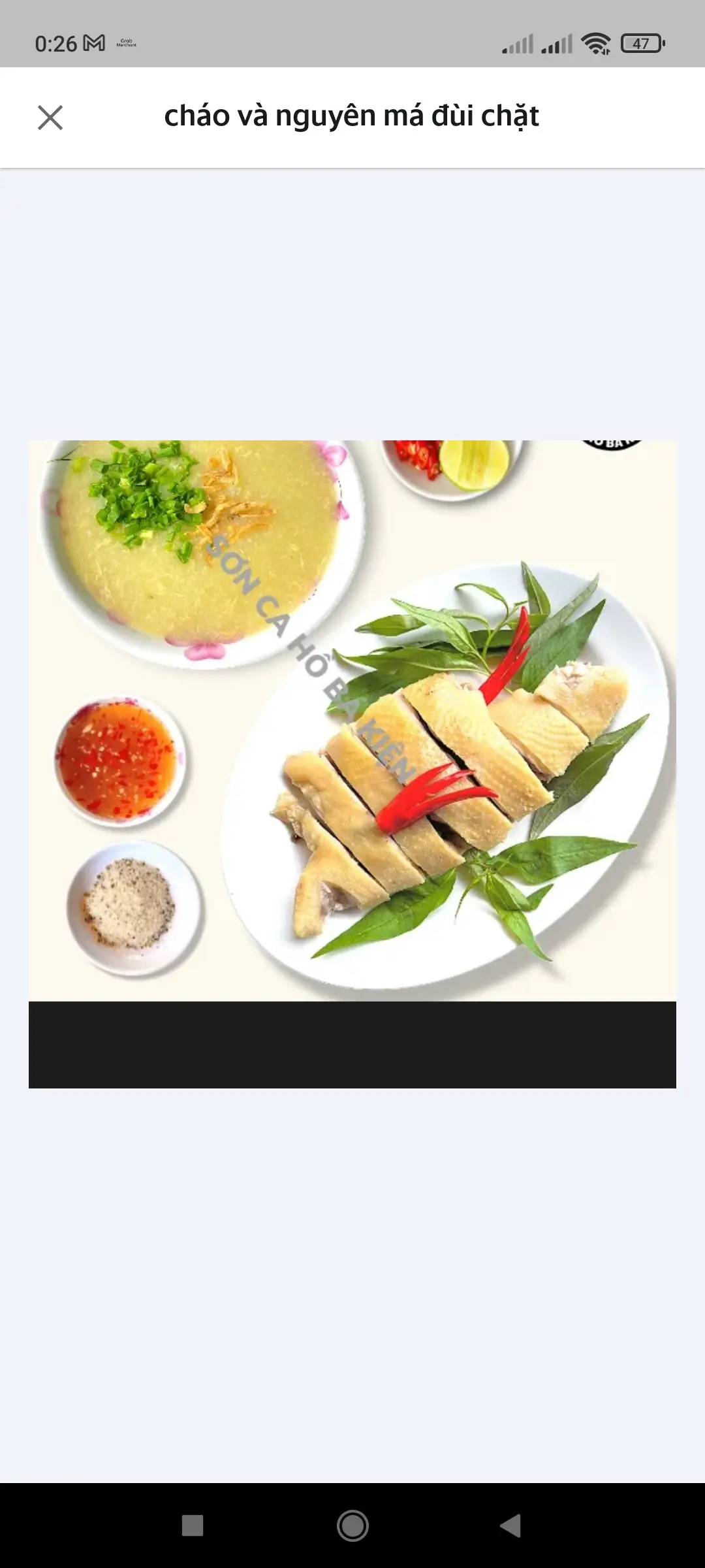 Hình ảnh Cháo và nguyên má đùi chặt