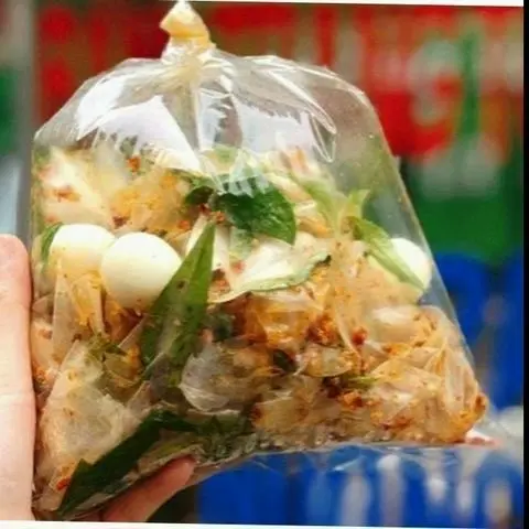 Hình ảnh Bánh Tráng CHAY Trộn Tỏi Ớt - Bịch Lớn ( MUỐI  CHAY )( không trứng cút)