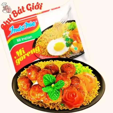 Hình ảnh Mì Trộn Indo Bò viên lắc mắm tỏi