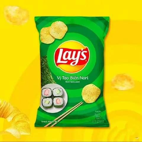 Hình ảnh Bánh Lay'S Khoai Tây Tảo Biển Nori Xanh Lá 30g