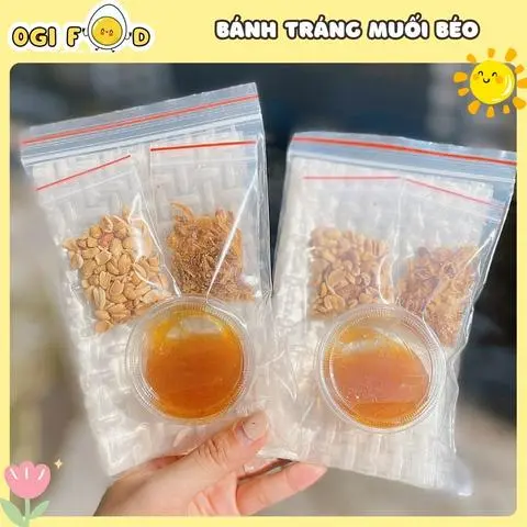 Hình ảnh Combo 5 Bịch Tặng 1 Bịch Bánh Tráng Muối Béo
