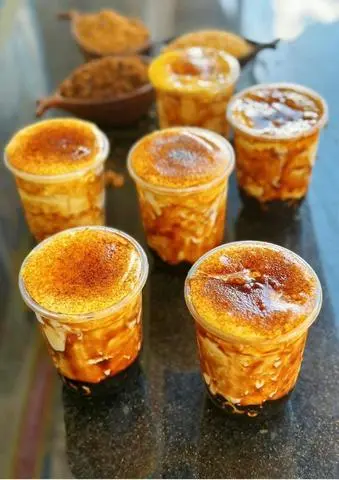 Hình ảnh Sữa tươi trân châu đường đen kem trứng
