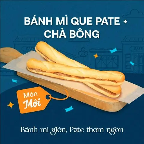 Hình ảnh BÁNH MÌ QUE PATE CHÀ BÔNG
