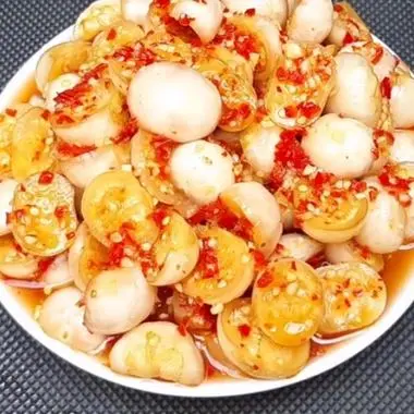 Hình ảnh Cà pháo ngâm mắm chua ngọt