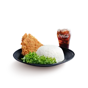 Hình ảnh Cơm gà rán+ nước ngọt