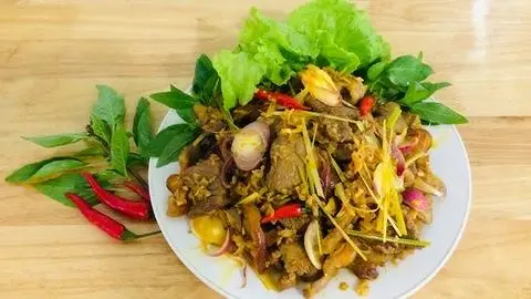 Hình ảnh Bò,Nai,Nhím,Đà Điểu xào lăn