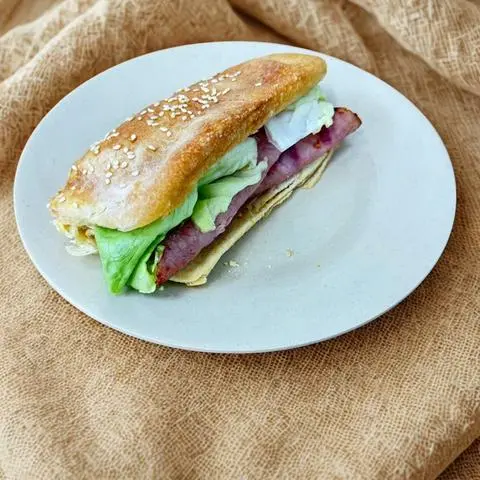 Hình ảnh Bánh Nướng Dăm Bông 火腿燒餅