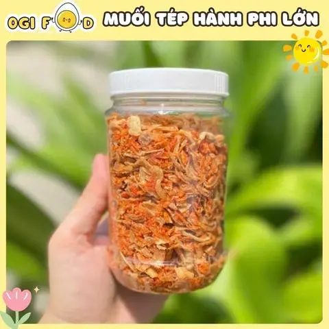 Hình ảnh Hũ Muối Hành Phi 200Gr Ngon Loại 1 Không Trộn Bột AVOG