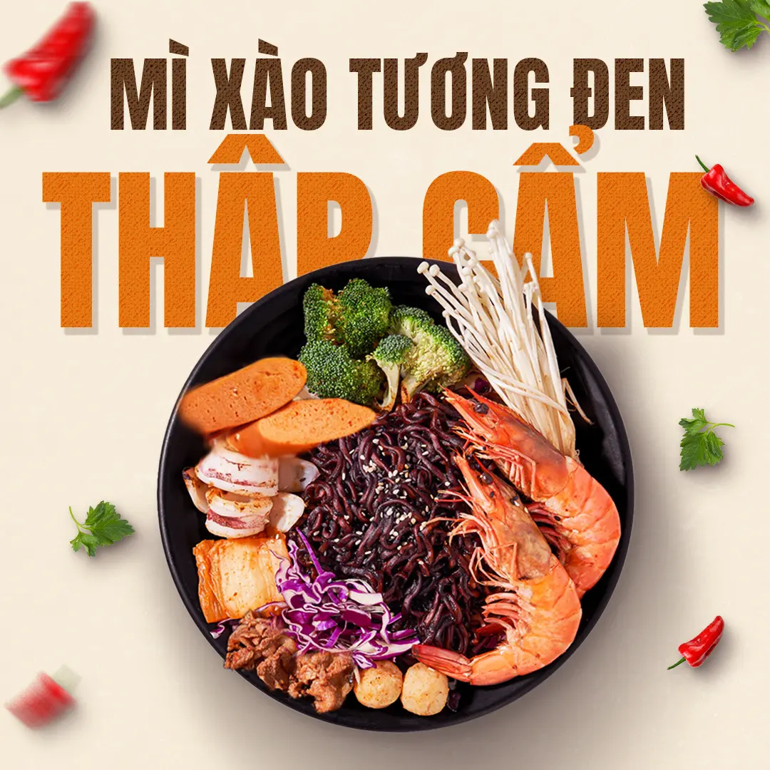 Hình ảnh Mì Xào Tương Đen Thập Cẩm