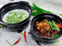 Hình ảnh cháo hương hành + ếch kho sa tế (1con)