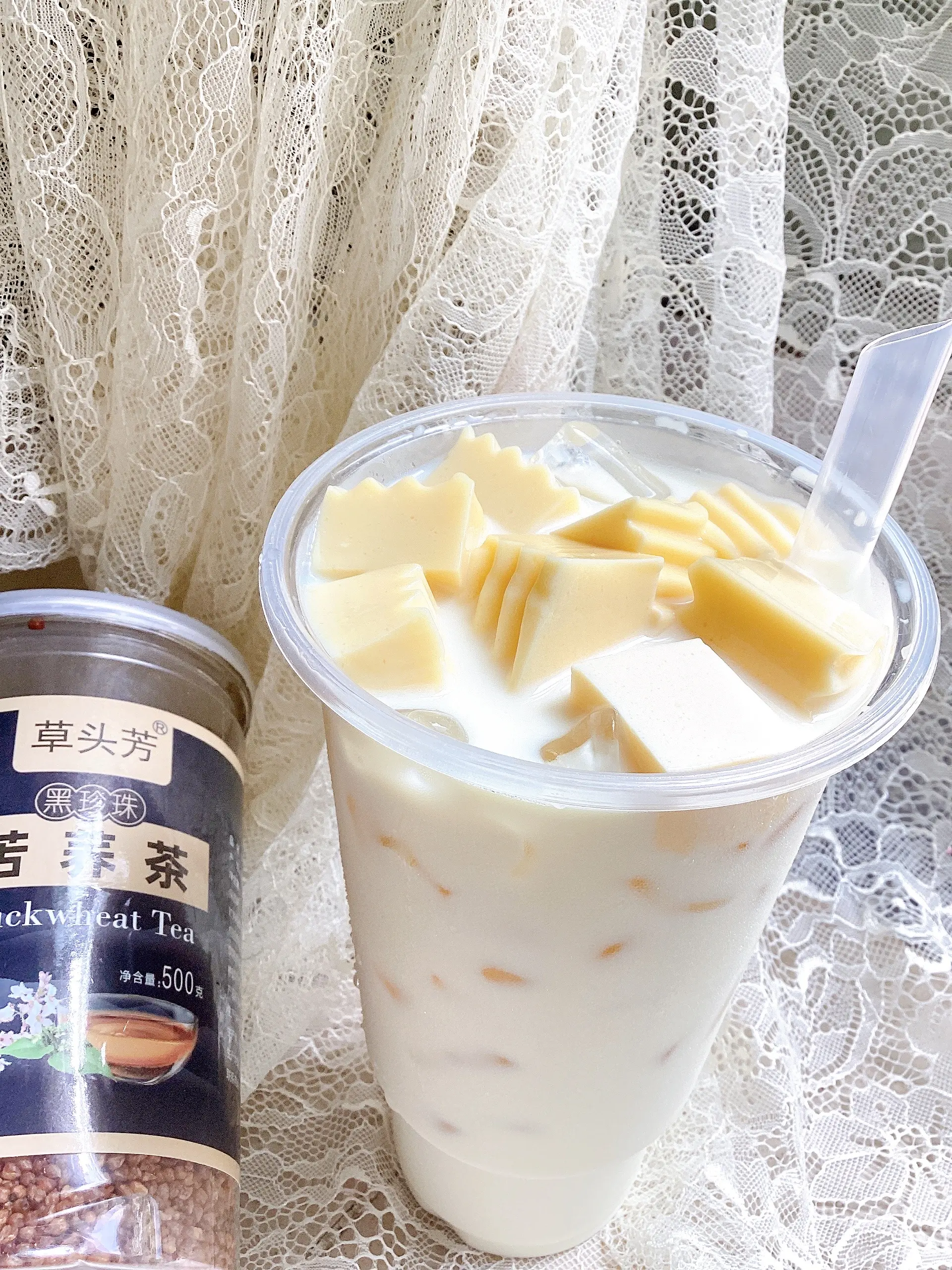 Hình ảnh Trà sữa kiều mạch Tứ Xuyên pudding trứng