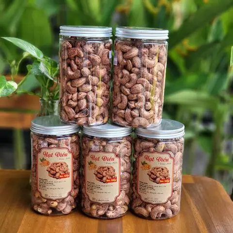 Hình ảnh Hạt điều vỏ lụa rang củi (500gr)