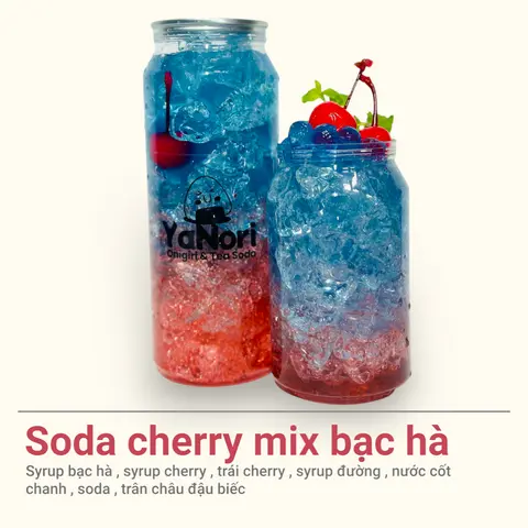 Hình ảnh Soda cherry mix bạc hà