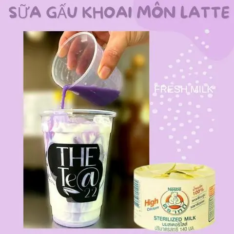 Hình ảnh SỮA GẤU KHOAI MÔN LATTE SIZE L