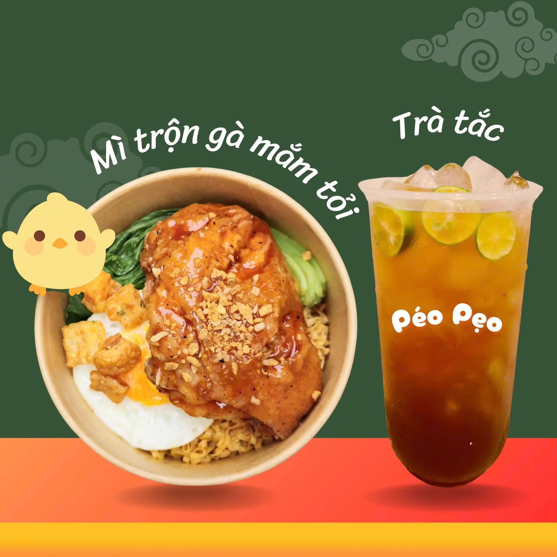 Hình ảnh Combo Mì Gà Mắm Tỏi + Trà Tắc
