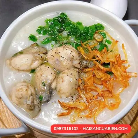 Hình ảnh CHÁO HÀO SỮA SỐT NẤM NHƯNG