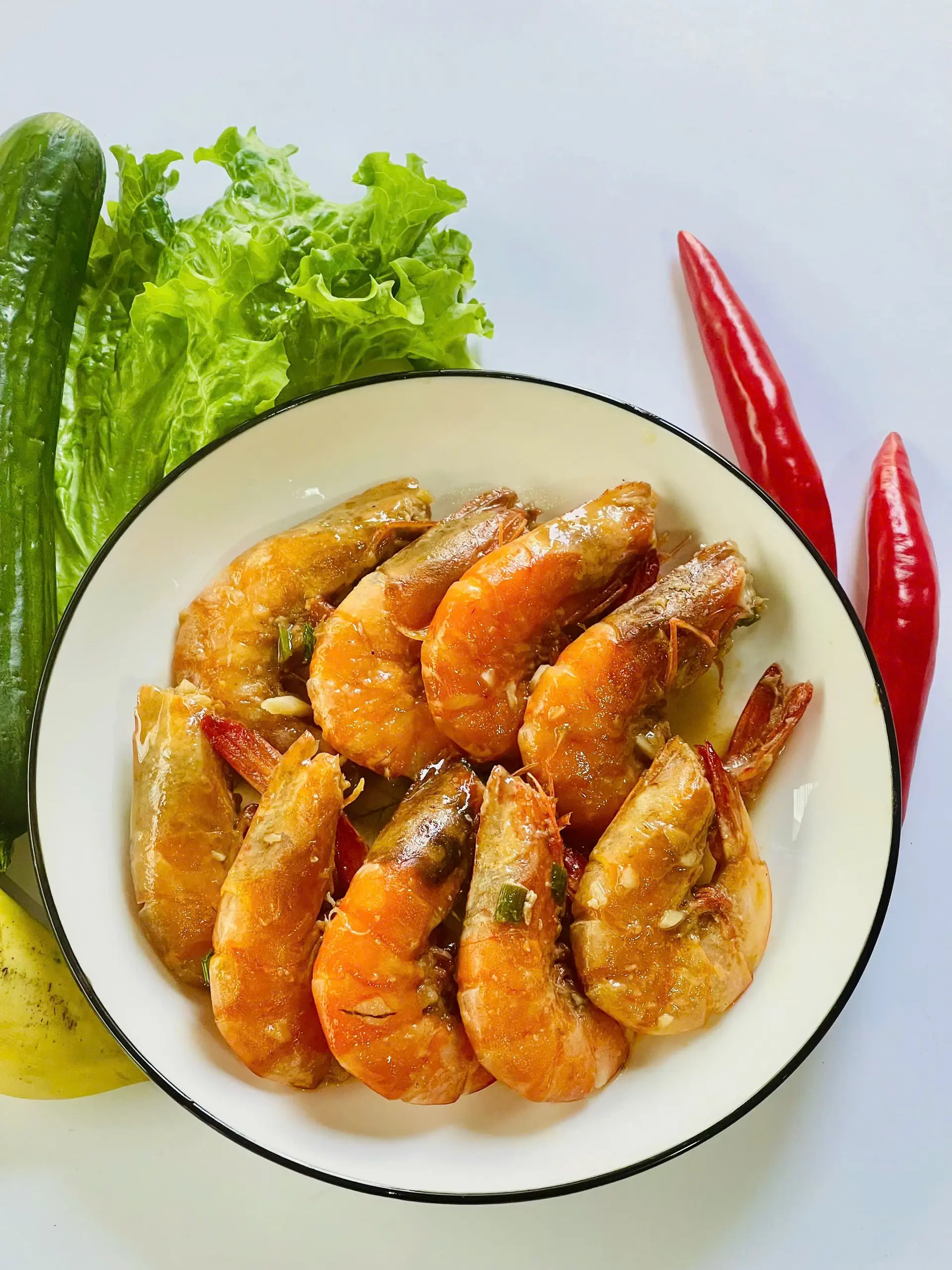 Hình ảnh Cơm - Tôm rim nước cốt dừa