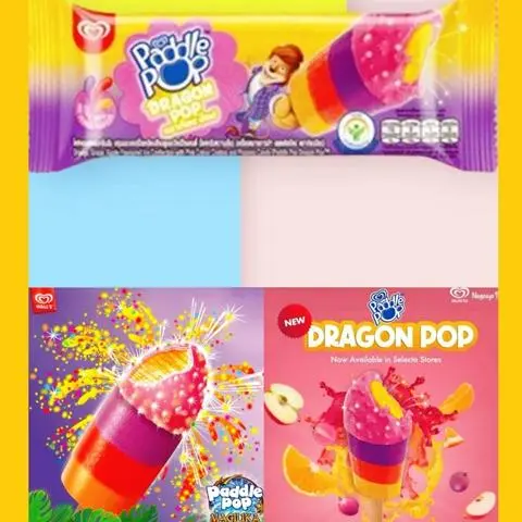 Hình ảnh Kem Kẹo Nổ Trái Cây Wall's Paddle Pop Dragon