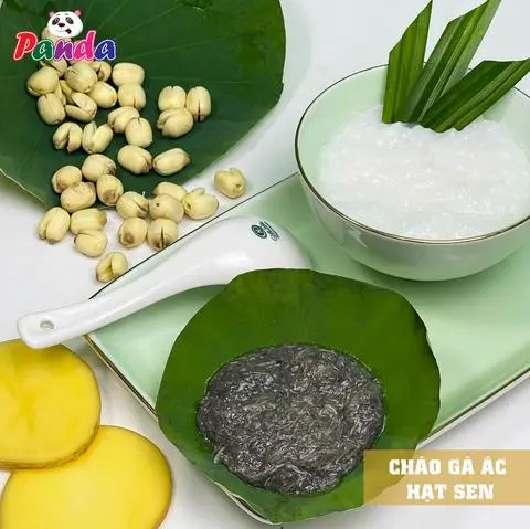 Hình ảnh CHÁO GÀ ÁC HẠT SEN