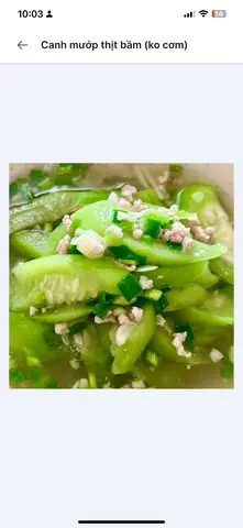 Hình ảnh Canh mướp thịt bầm (ko cơm)
