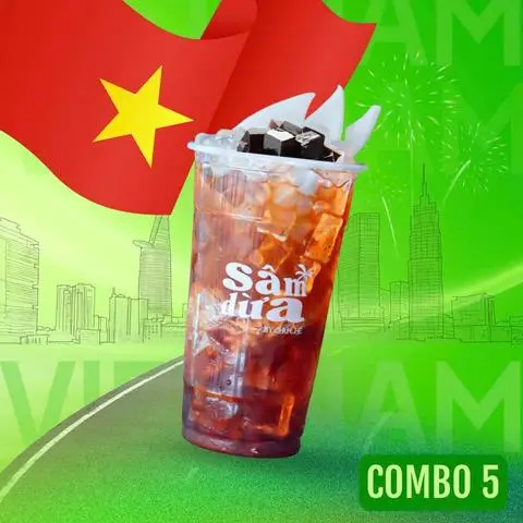 Hình ảnh 5 ly sâm dừa xiêm giảm 15k