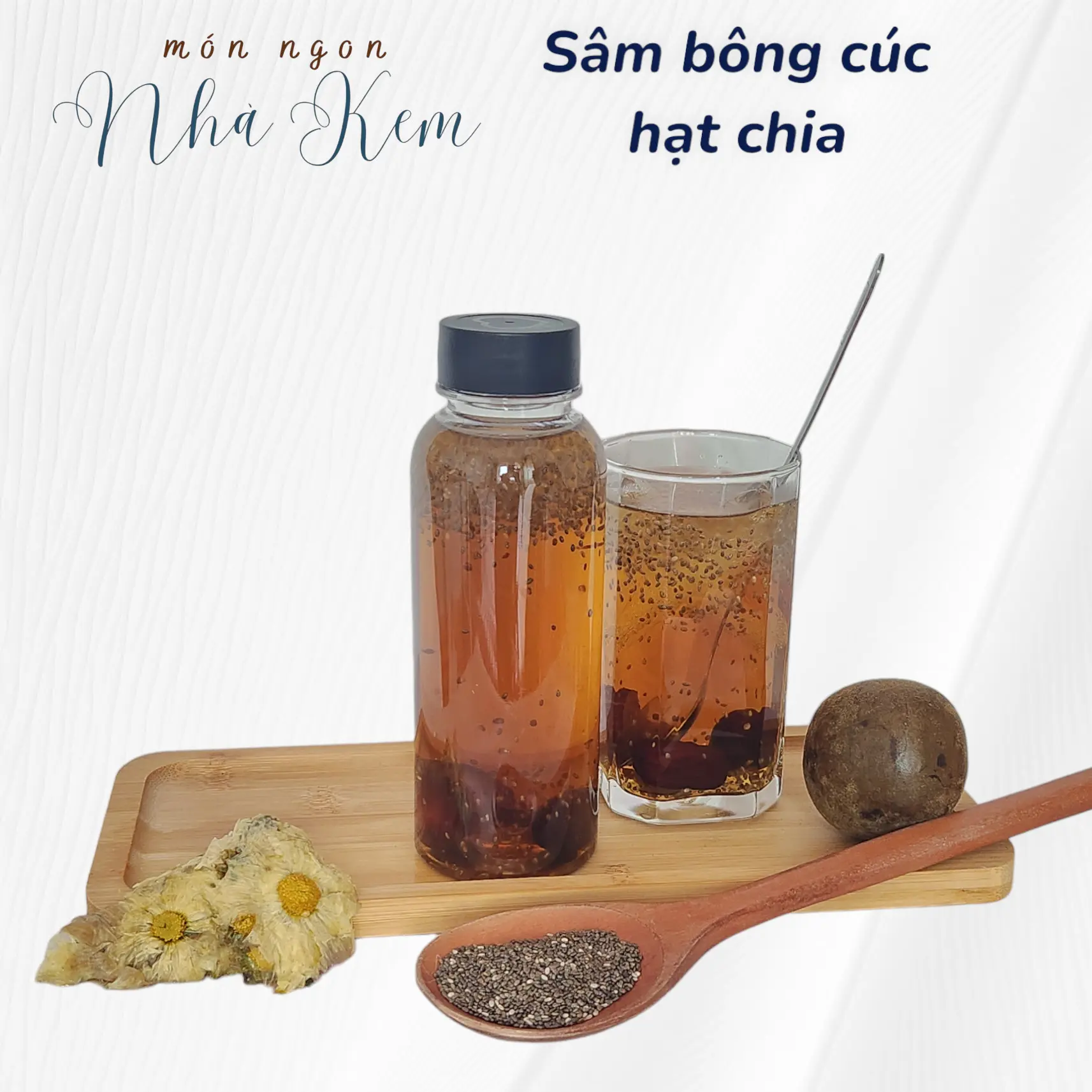 Hình ảnh Nước Sâm Bông Cúc - Hạt Chia