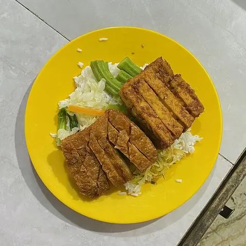 Hình ảnh cơm đậu hủ xả sườn ram 