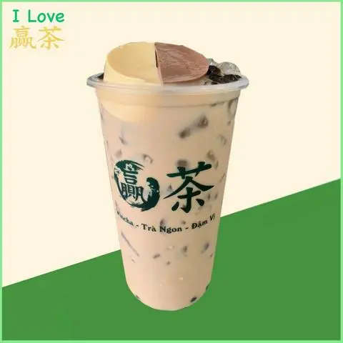 Hình ảnh Trà sữa panna cotta trứng và socola