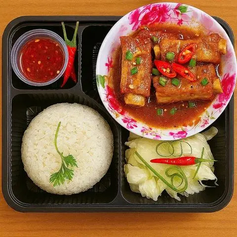 Hình ảnh Cơm Sườn Non Kho 