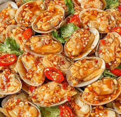 Hình ảnh Sò Sữa Nướng Tiêu Xanh 