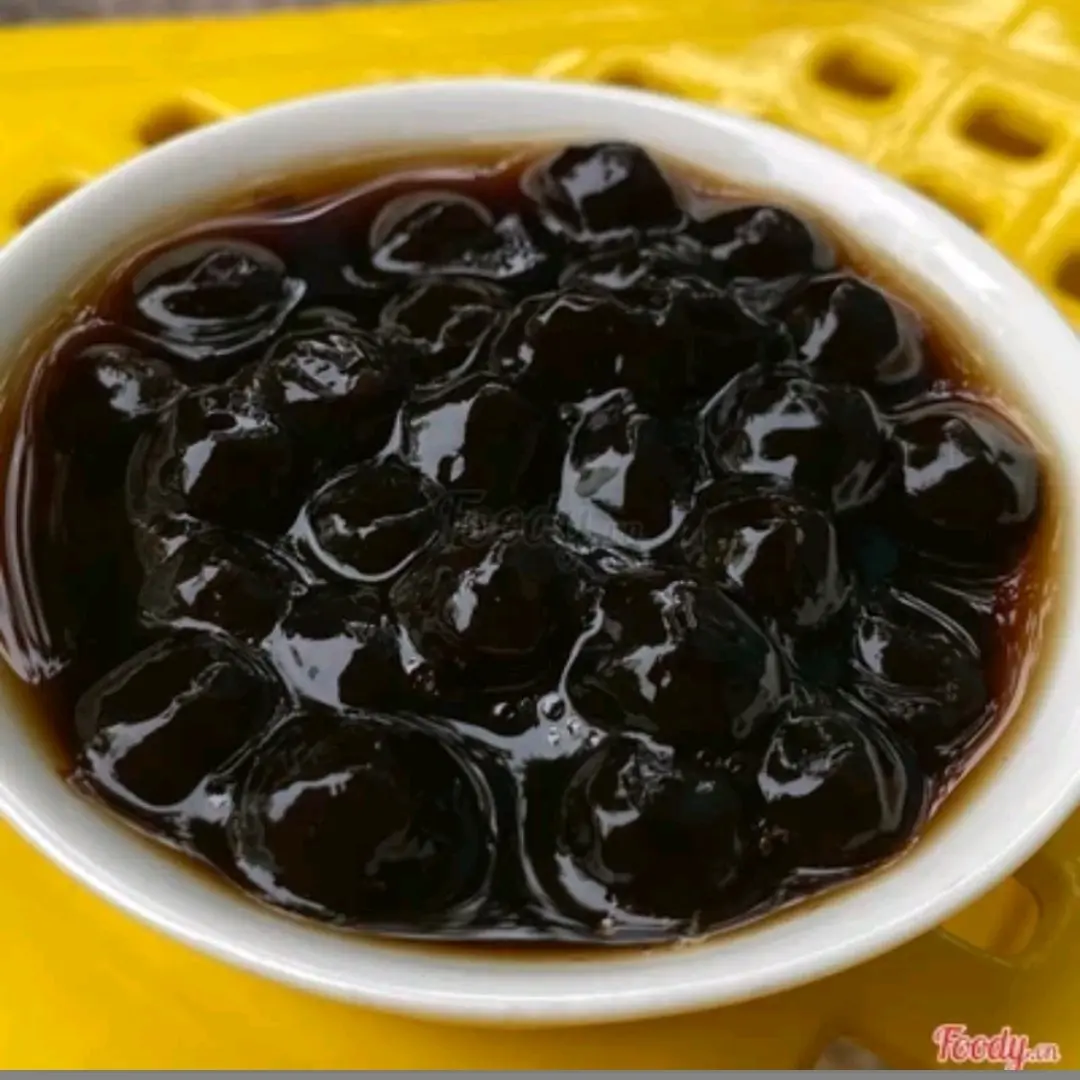 Hình ảnh Trân châu đường đen ăn kèm