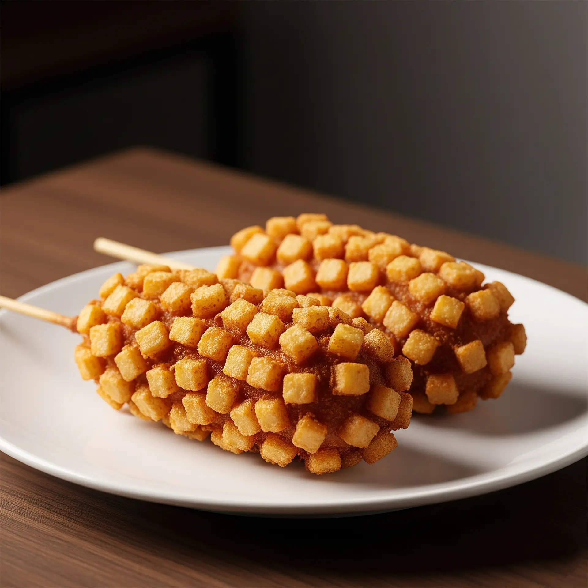 Hình ảnh Hotdog Xúc Xích Phủ Khoai Tây (1 cây)