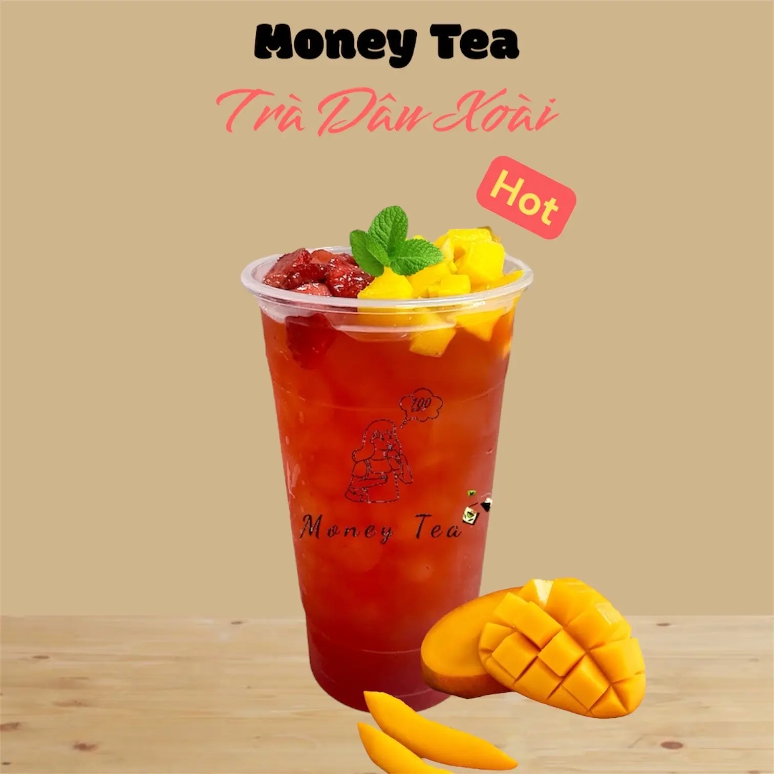 Hình ảnh Trà Dâu Xoài - Ly 700ml 