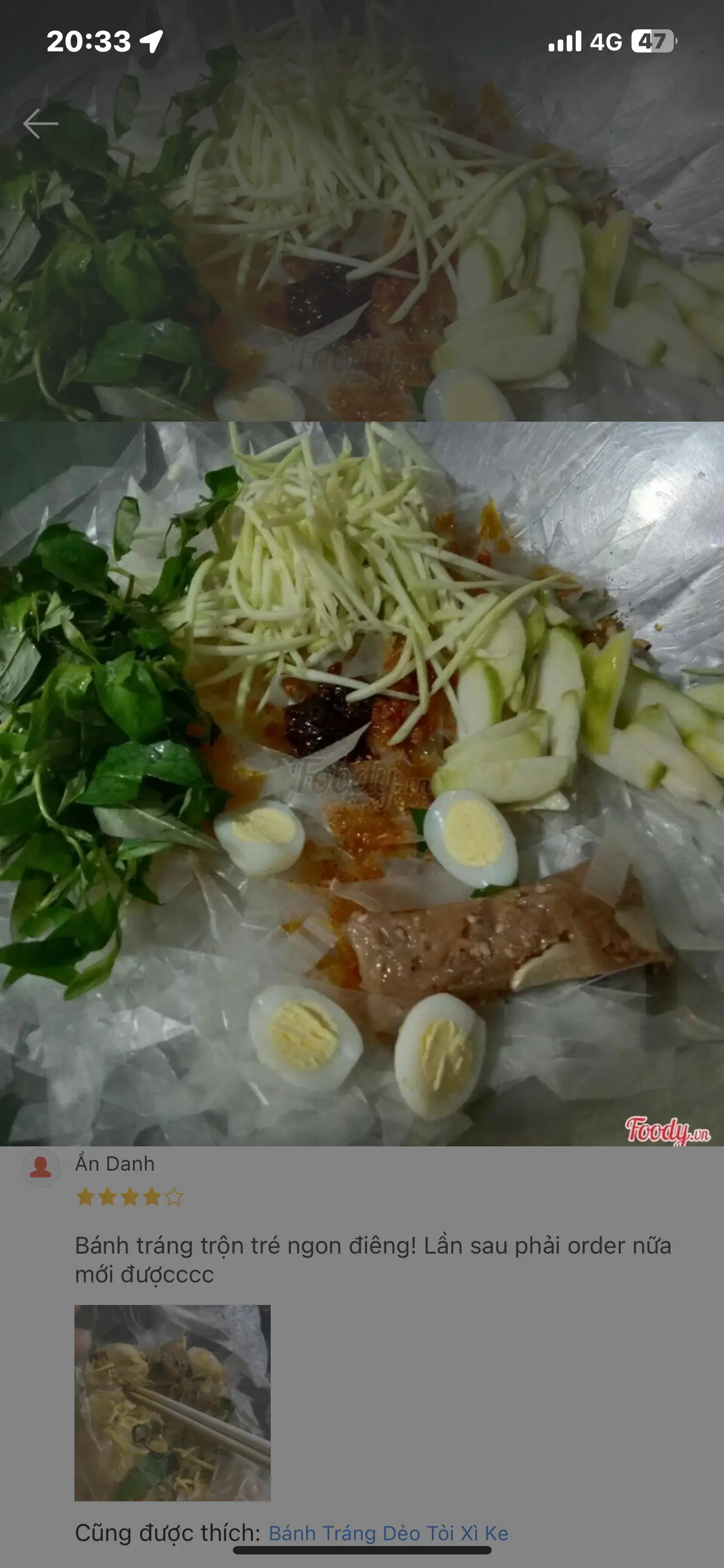Hình ảnh Bánh tráng trộn tré trứng cút( siêu ngon)