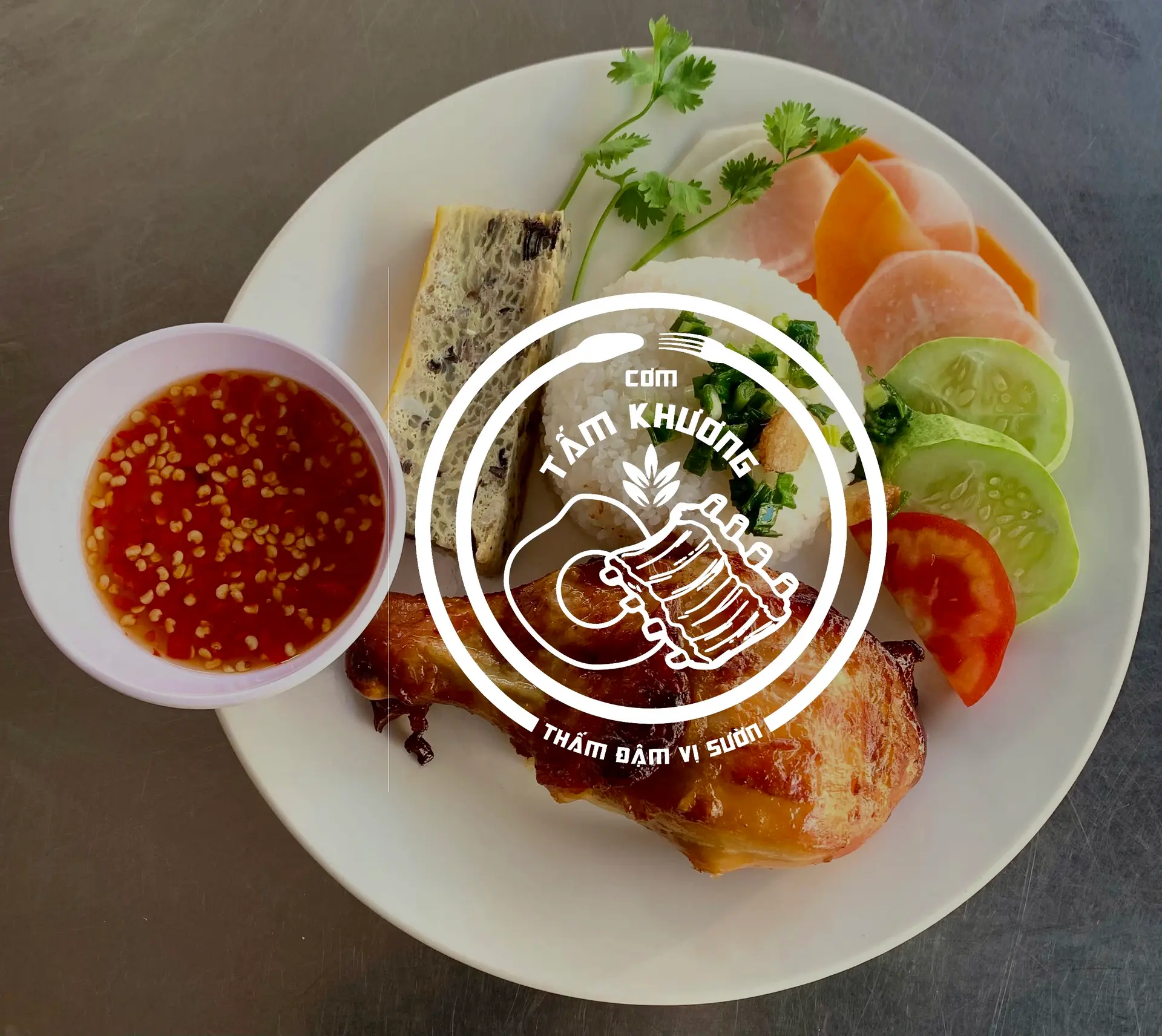 Hình ảnh Cơm đùi gà - chả