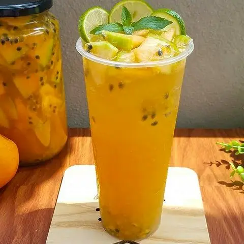 Hình ảnh Trà Dưa Lưới Chanh Dây - Uống Là Ghiền
