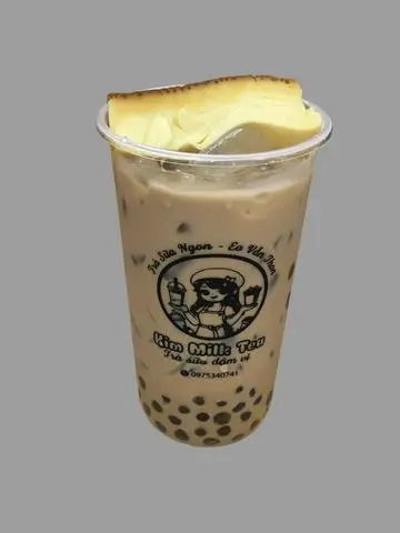 Hình ảnh Trà sữa flan nướng hoàng kim