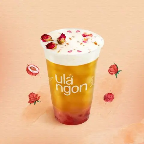 Hình ảnh Trà Trái Cây Vải Hoa Hồng