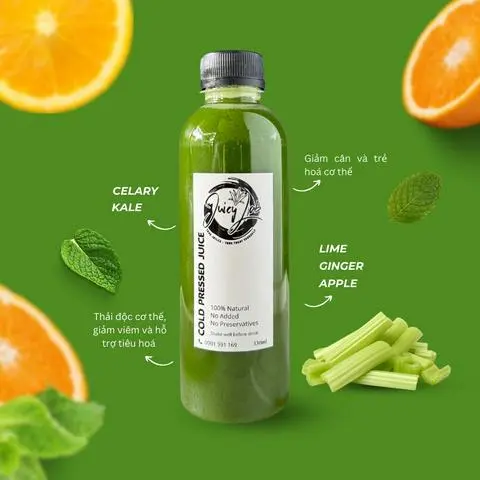 Hình ảnh G5 nước ép cần tây - gừng - cải xoăn - kale - táo - chanh
