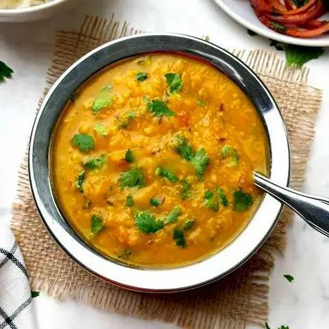 Hình ảnh Dal Fry ( Đậu xanh lòng nấu sốt Cà ri không cay)