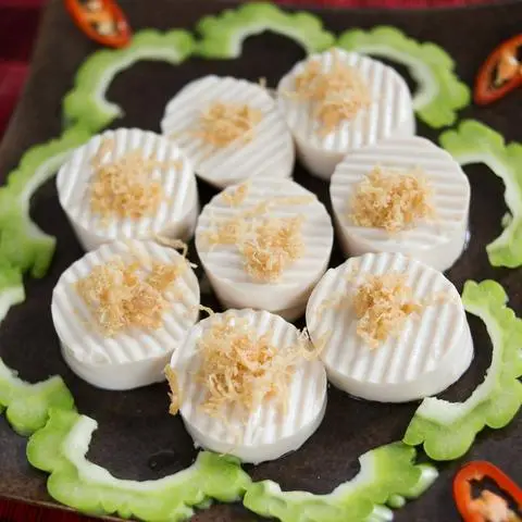 Hình ảnh Đậu hũ non hấp chà bông chay