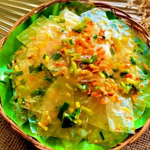 Hình ảnh Bánh tráng trộn mỡ hành
