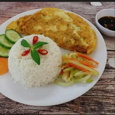 Hình ảnh cơm chiên trứng chiên hành 