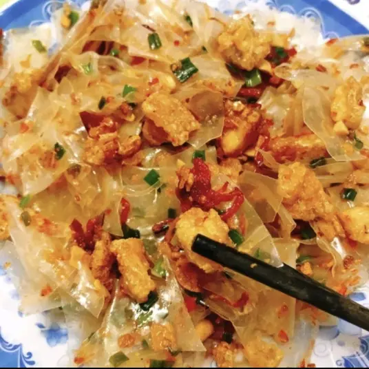 Hình ảnh Bánh tráng trộn tóp mỡ 