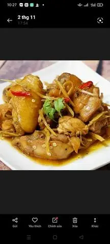 Hình ảnh cơm gà kho sả ớt 