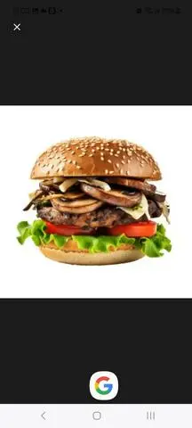 Hình ảnh Burger bò đặc biệt và nấm đông cô tươi sốt Teriyaki