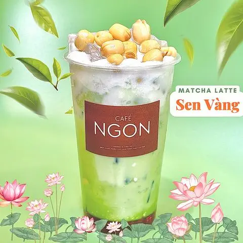 Hình ảnh Matcha Latte Sen Vàng - Matcha Latte Golden Lotus