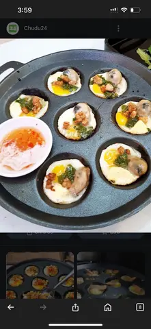 Hình ảnh hàu chiên trứng cút 1 khuôn 8 cái