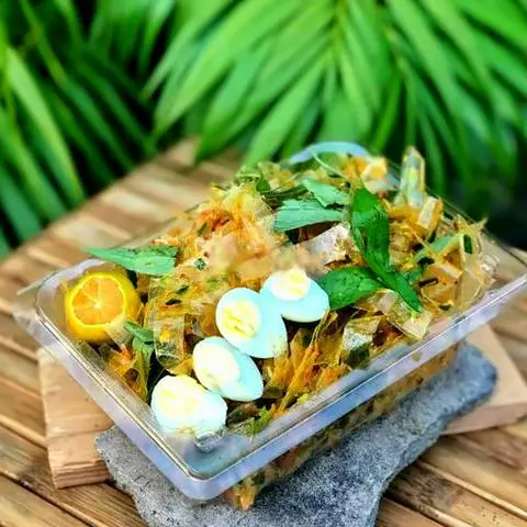 Hình ảnh Bánh tráng trộn mỡ hành