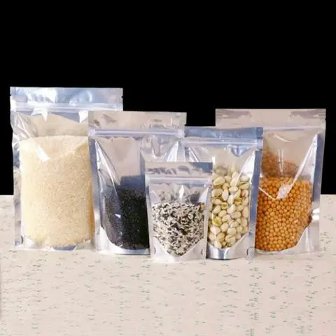 Hình ảnh Túi Zip Bạc 500g 20x28cm, Túi Zip Bạc Đáy Đứng Đựng Đồ Dùng, Đồ Ăn, Thực Phẩm...